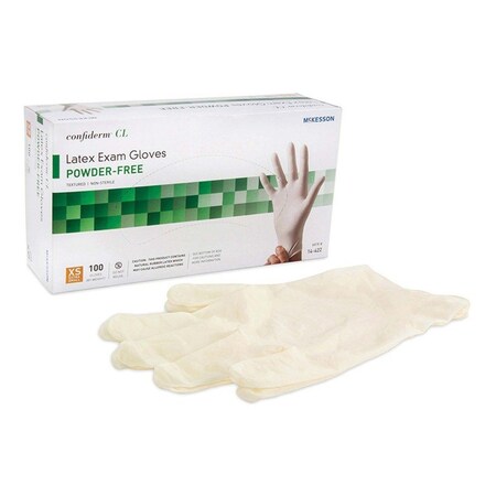 Mckesson Latex Gloves, Extra-Small, Ivory, 100PK 14-422